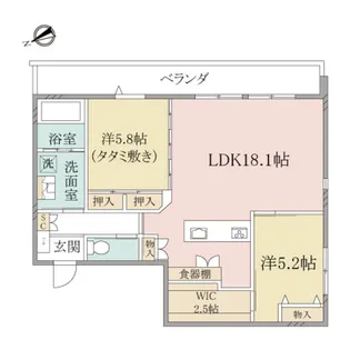 (シニア限定)ヘーベルヴィレッジ目黒東が丘【3階】の間取り
