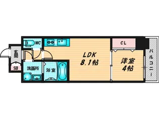 グランパシフィック今里innovation【5階】の間取り