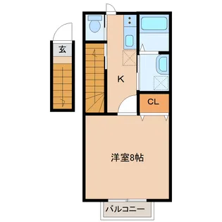 アスコット薬師堂西【2階】の間取り