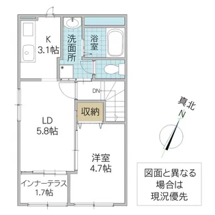 クレシア千草【2階】の間取り