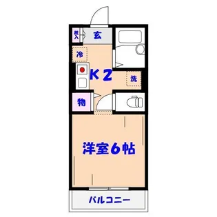 パルデンス下矢切【2階】の間取り