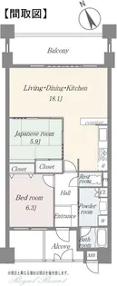 ヴァンデュール西軽井沢【3階】の間取り