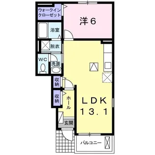コスモグレイスC【1階】の間取り