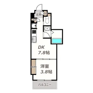 クローバー・レジデンス桑津【6階】の間取り