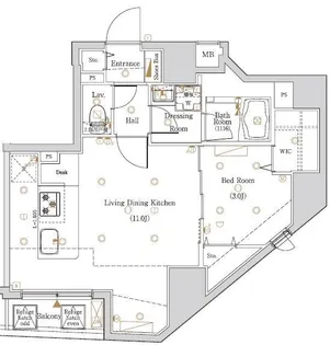 Log入谷【6階】の間取り
