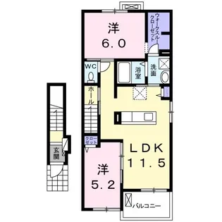 ピュアハウス D【2階】の間取り