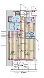 プレリス鶴見緑地グランガーデリア【3階】の間取り