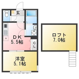 Claire【2階】の間取り