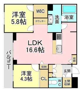 シャーメゾンステージ青葉【3階】の間取り