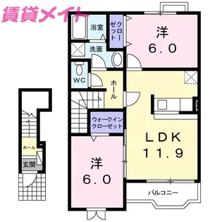 スターブル幸【2階】の間取り