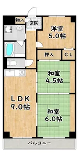 リブラン新北野【3階】の間取り