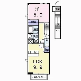 フラン ブリッサ A【2階】の間取り