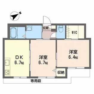 アザレアヒルズ西条【1階】の間取り