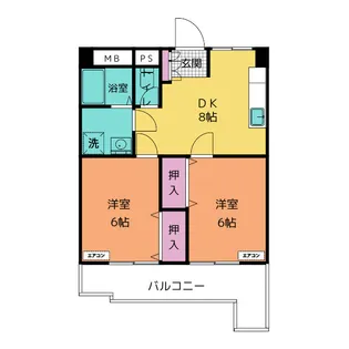 セントラルパークマンション【2階】の間取り