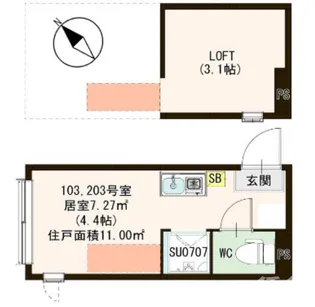 S.T Riverside【2階】の間取り