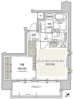 アトラス蔵前【4階】の間取り