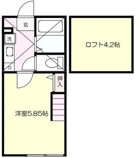 ロフティー多摩川【1階】の間取り