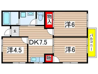サンライズ桜木【2階】の間取り