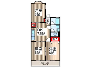 メゾン月見野【2階】の間取り