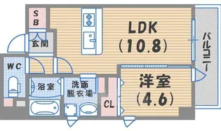 KOSHO.BUILDING nisinomiya ebisu【6階】の間取り