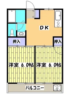 けやきマンションII【1階】の間取り