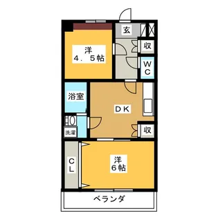 第一フジハイツ【1階】の間取り