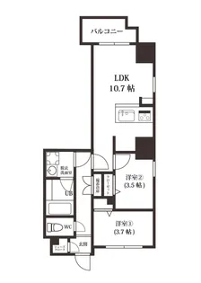 MODERN PALAZZO博多Bay【8階】の間取り