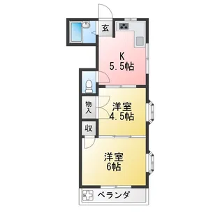 グリンピュア日総【2階】の間取り