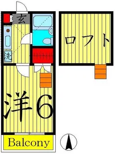 パレノーブル大谷田【2階】の間取り