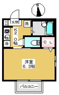 フラットカメリア【1階】の間取り