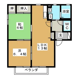 ベルグランデ長泉D【2階】の間取り