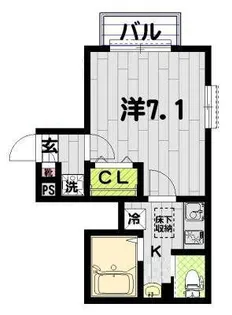 ウェルスコート【1階】の間取り