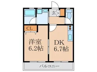 ピュア秋新【2階】の間取り