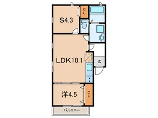 大蔵中町ハイツ【3階】の間取り