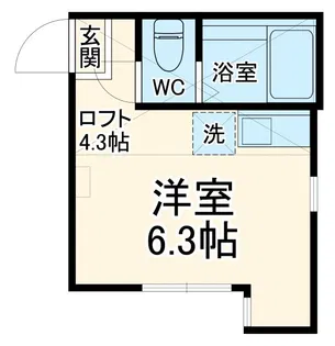 ユナイト横浜ニコラス・バトラー【2階】の間取り