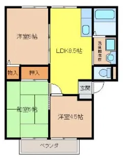 サンヴィレッジ美乃利B【2階】の間取り