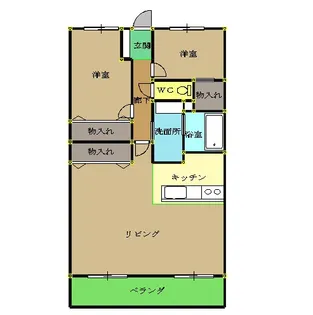 アルファステイツ今治駅前東【9階】の間取り