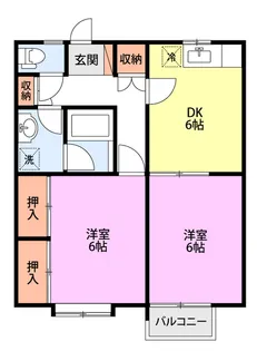 メイプル福山【2階】の間取り