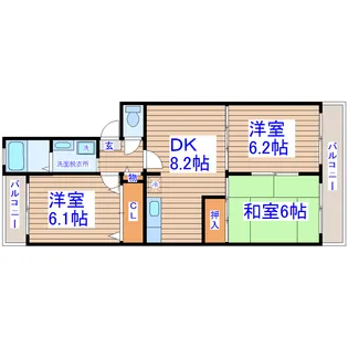 シャローネ星【3階】の間取り