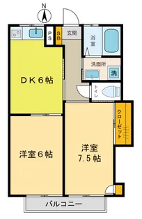 さつきハイツ【2階】の間取り