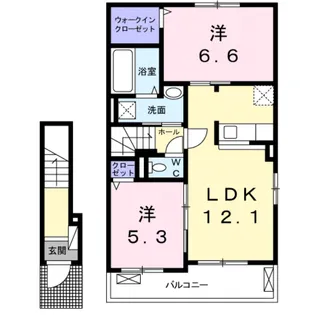 ライジングサンII【2階】の間取り