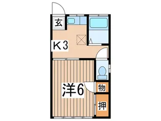 Kハイツ1号棟【1階】の間取り