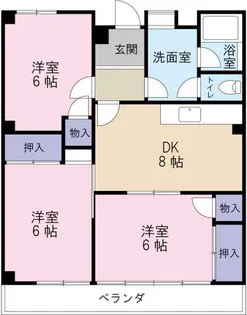アクティ津田【3階】の間取り