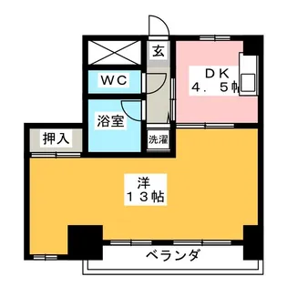 山の手荘【3階】の間取り