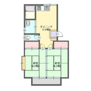 砂川マンション【2階】の間取り