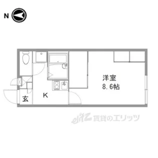 レオパレスプルメリア【1階】の間取り