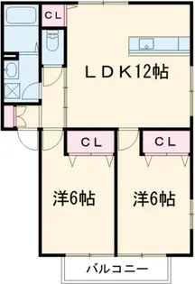 クイーンハイツG【2階】の間取り