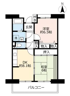 UR八尾若草【10階】の間取り