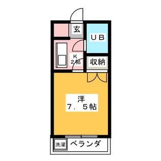 サンライズ松野【1階】の間取り