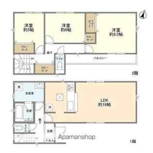 埼玉県新座市新堀1【一戸建】の間取り